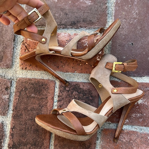 HERVE LEGER Suede / Leather Platform Sandal, Size 8.5. 🤎 - Picture 9 of 17